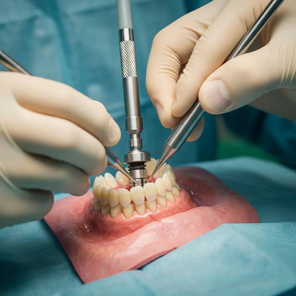 Components of dental implants highlighting cost factors