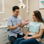 Dental consultation about implants in a welcoming clinic environment