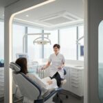 Dental consultation scene highlighting patient care and professionalism in tooth extraction and implant discussions