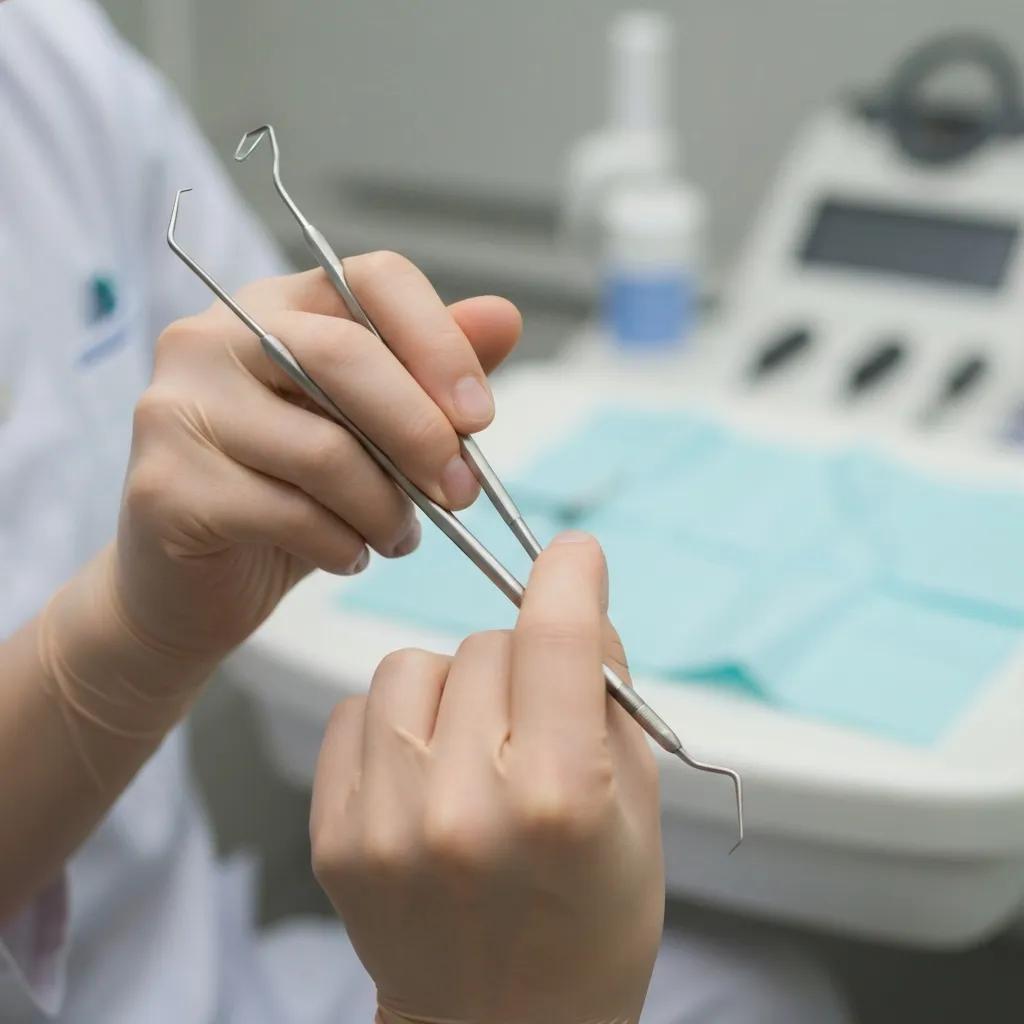 Dentist reviewing jawbone images to evaluate implant candidacy