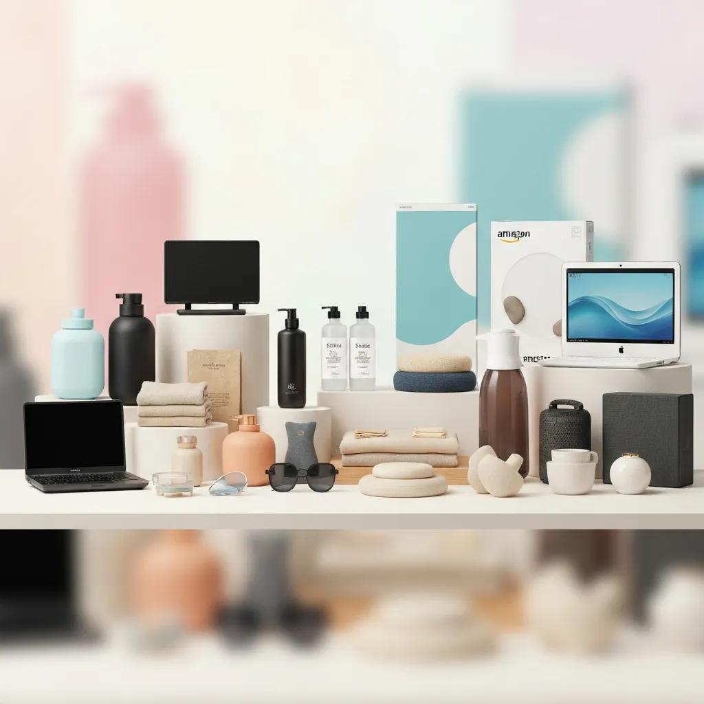 Happy shopper at Target with bags of various products