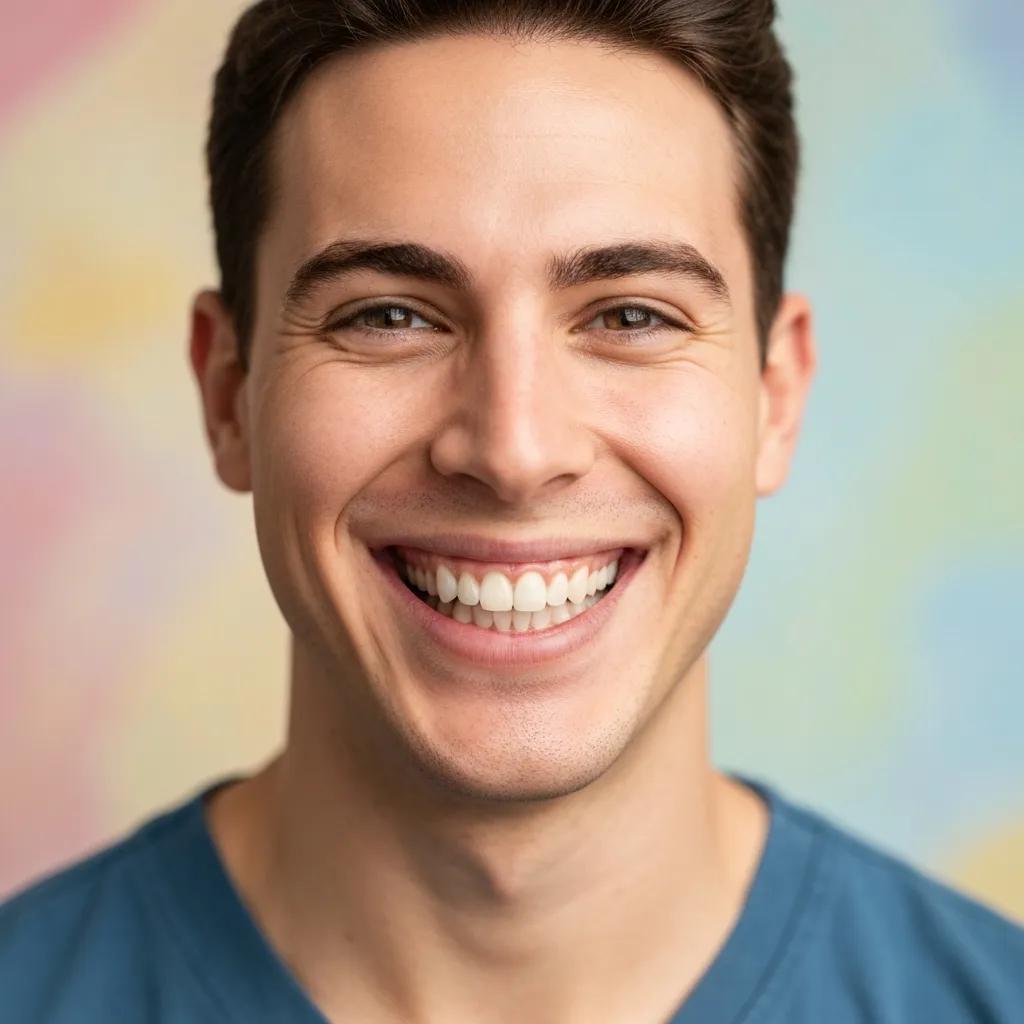 Patient showcasing a confident smile after receiving dental implants