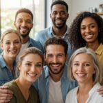 Smiling individuals showcasing confidence and happiness after dental implant procedures