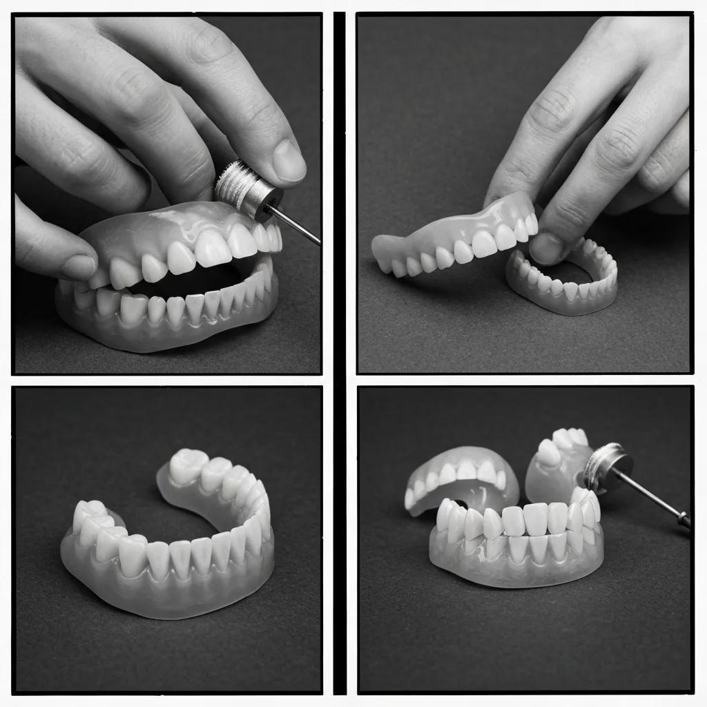 Variety of denture types including complete, partial, and implant-supported options
