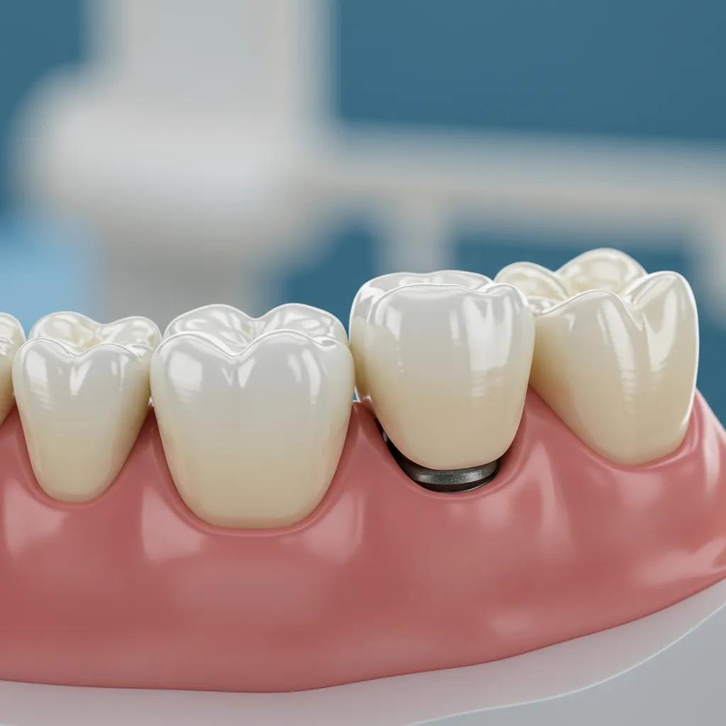 Zirconia dental implant demonstrating aesthetic advantages over traditional materials