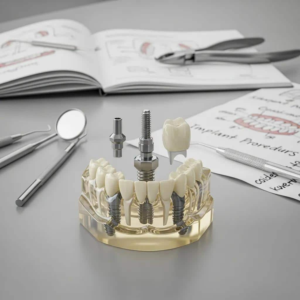 Close-up of implant components showing how implants preserve bone and function
