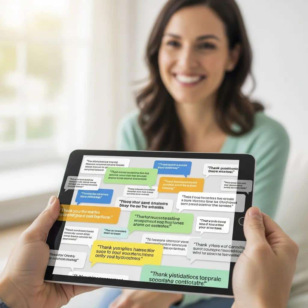 Smiling patient photos and positive testimonials illustrating trust in dental care