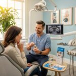 Dental consultation about affordable dental implants in a welcoming clinic