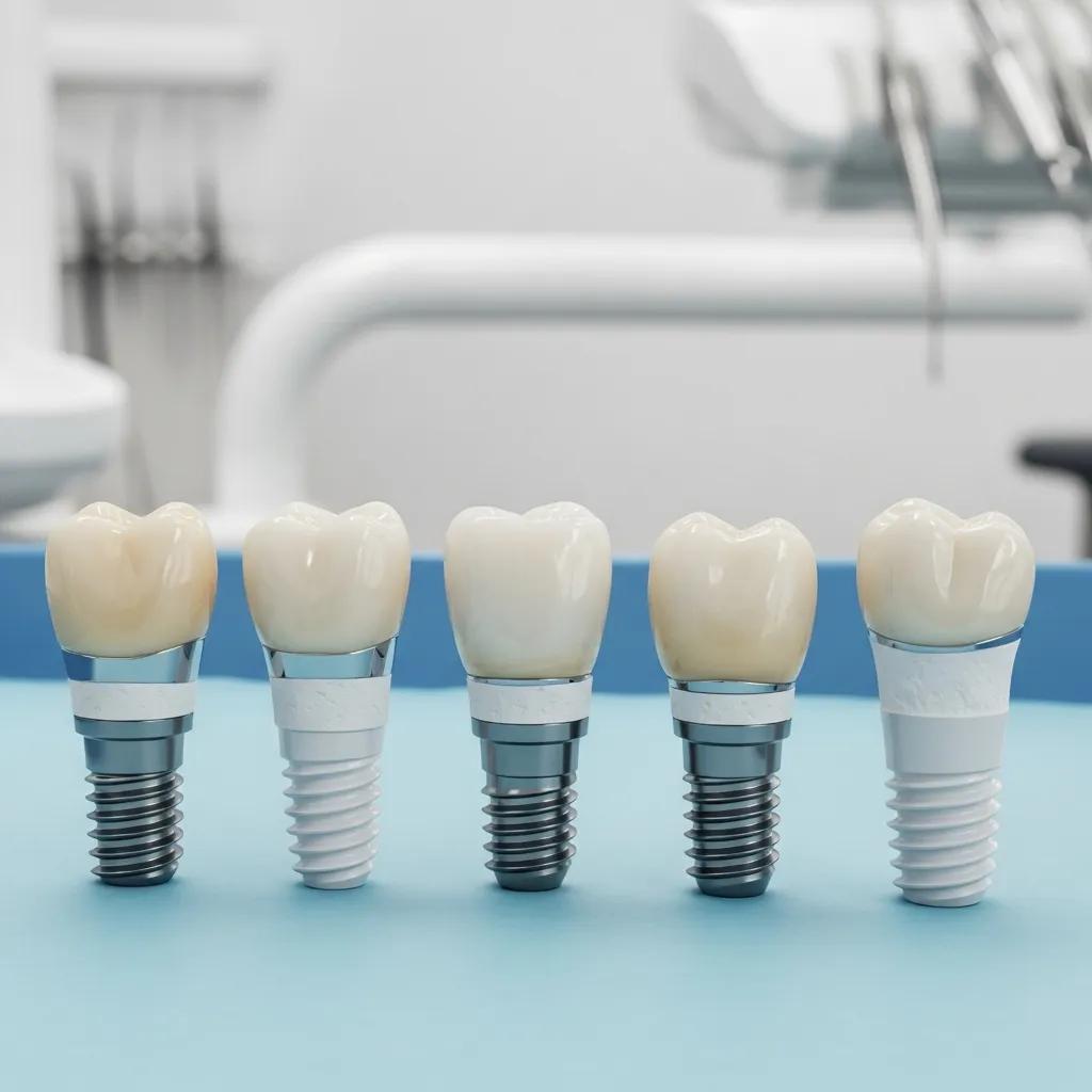 Dental implants made from porcelain and zirconia showcasing realistic aesthetics