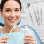 Smiling person demonstrating oral hygiene practices for dental implants