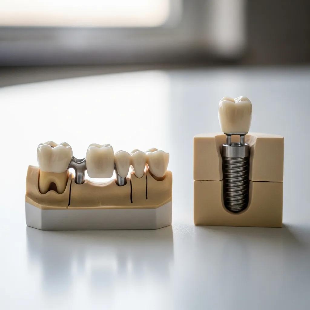 Comparison of dental bridge and implant models for maintenance understanding