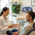 Dental consultation about affordable dental implants in a welcoming clinic