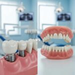 Comparison of dental implants and dentures in a dental clinic setting