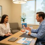 Consultation on TMJ disorder treatment options in a dental clinic