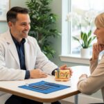 Dental consultation about implants in a modern clinic
