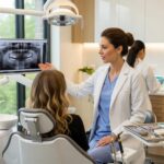 Dental consultation in a modern office, emphasizing trust and professionalism
