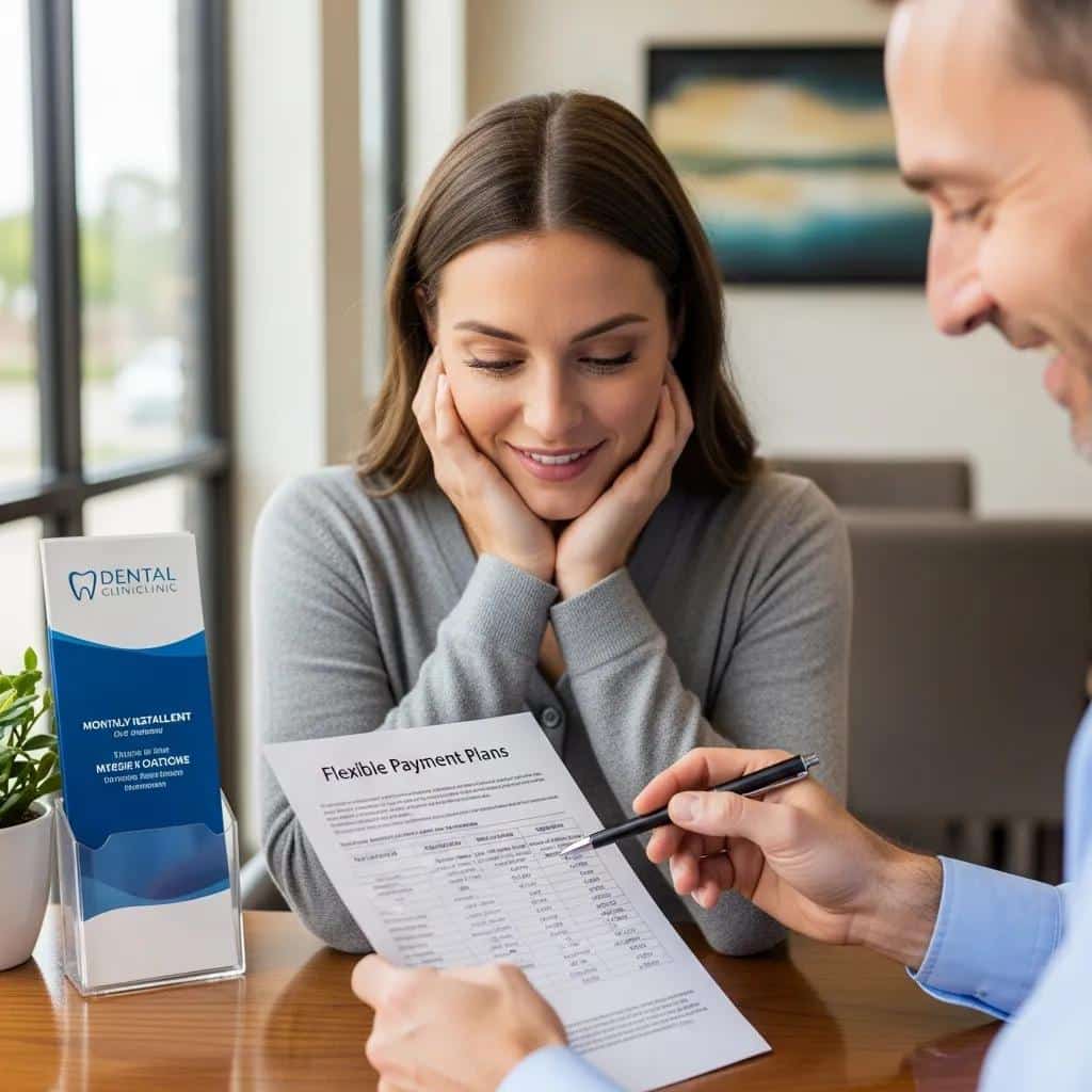 Patient discussing dental implant payment plans with a financial advisor