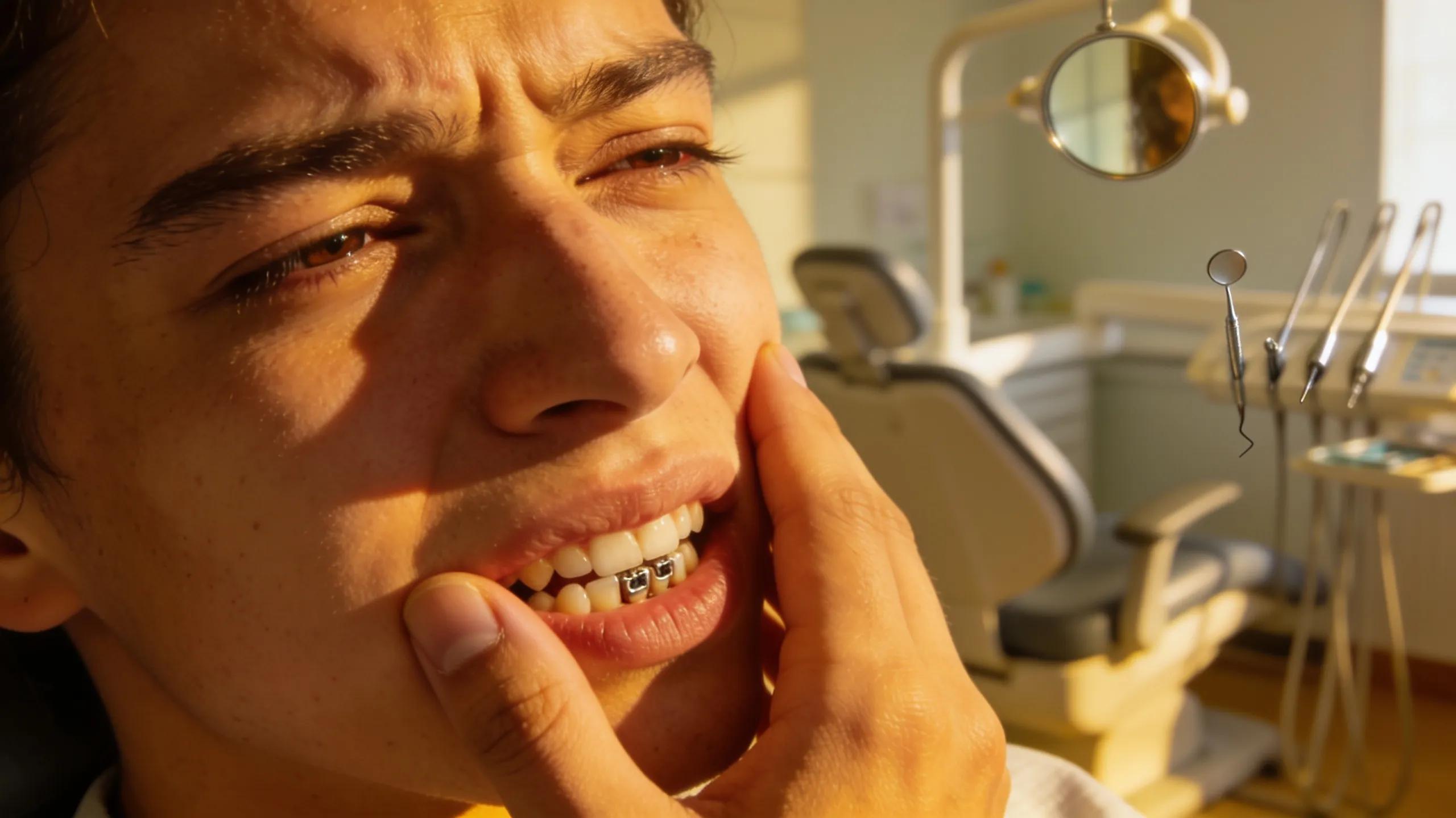 Person experiencing tooth pain indicating the need for dental extraction