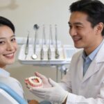 A professional dental consultation highlighting dental bridges for tooth restoration