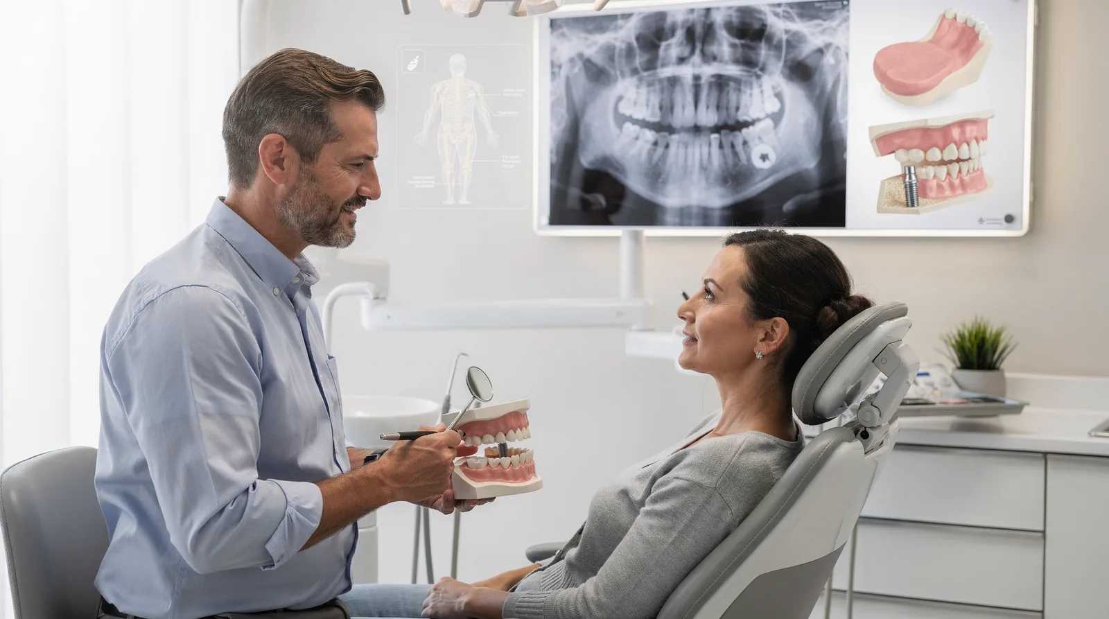 Patients with extensive bone loss or a jawbone that cannot support an implant may need
