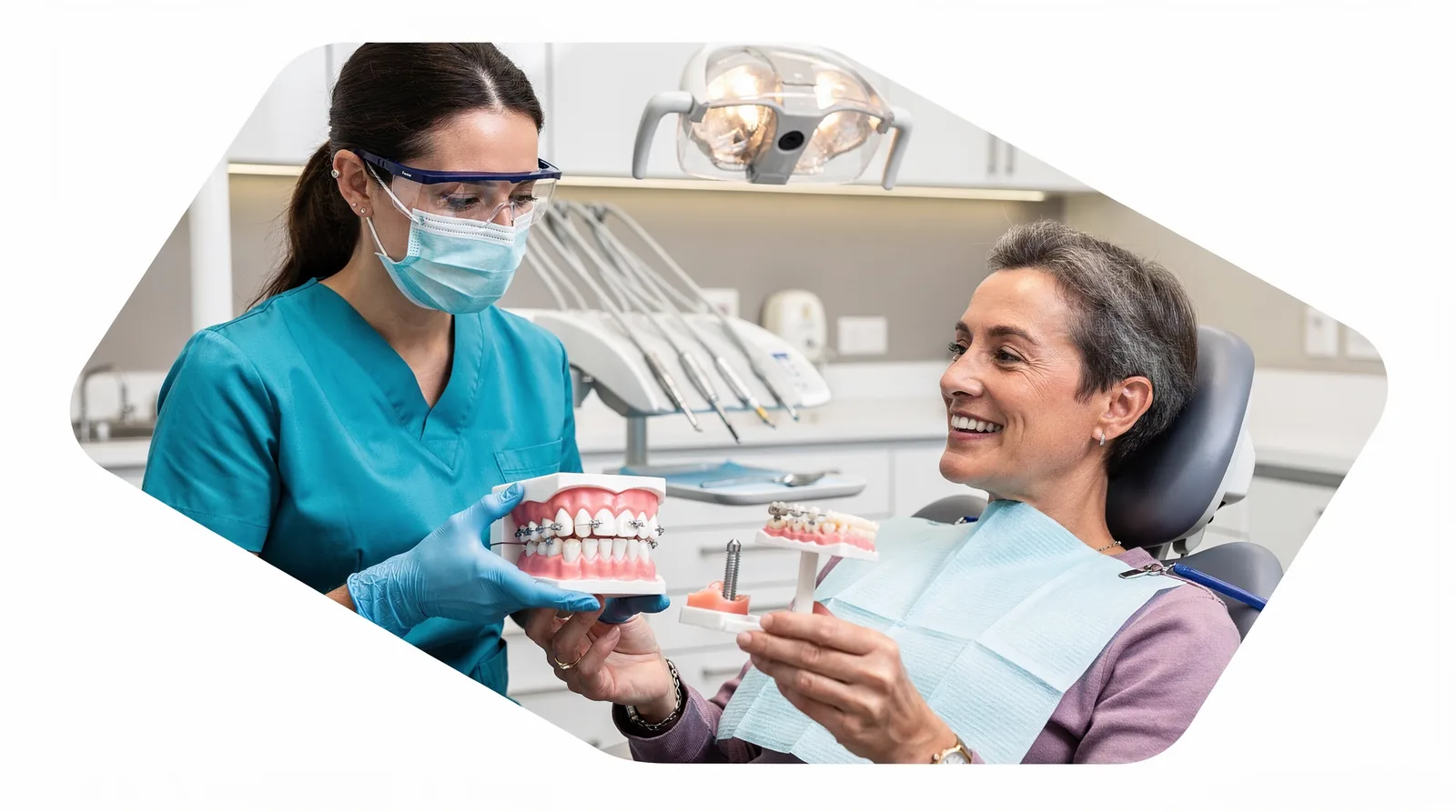 Dental bridges are a fixed, non-removable option for replacing one or more missing teeth
