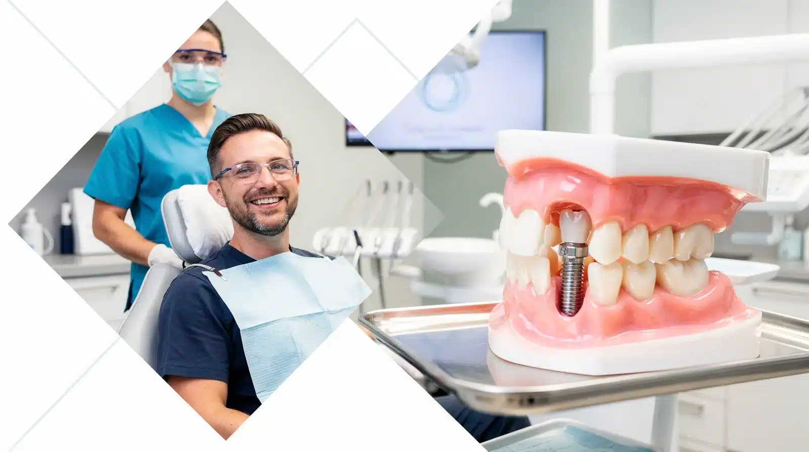 Dental implants imitate the structure of a natural tooth with a prosthetic root and customized