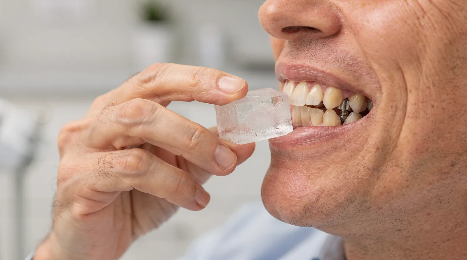 Habits to avoid include smoking and teeth grinding to protect implants.; Without proper care, gum