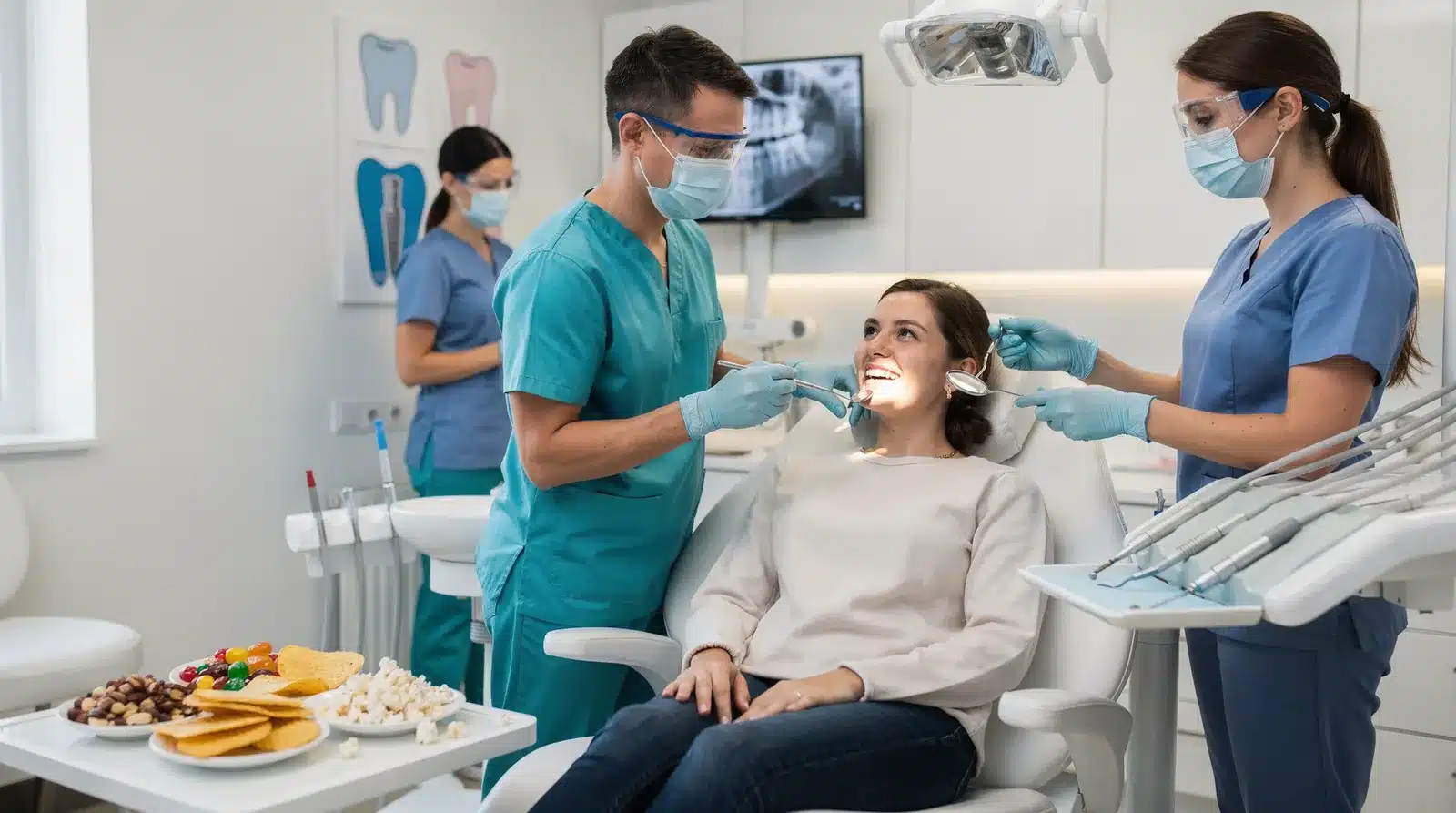 Hard and crunchy foods can exert excessive pressure on the implant site.; Following post-op care