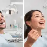 Brush your teeth gently but thoroughly, including the areas around your implants.; Flossing regularly removes