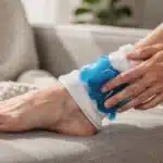 Applying an ice bag or cold pack to the cheek over the surgical area helps