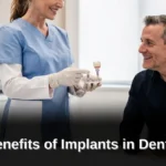 Dental implants are made from titanium and placed within the jawbone to create a stable
