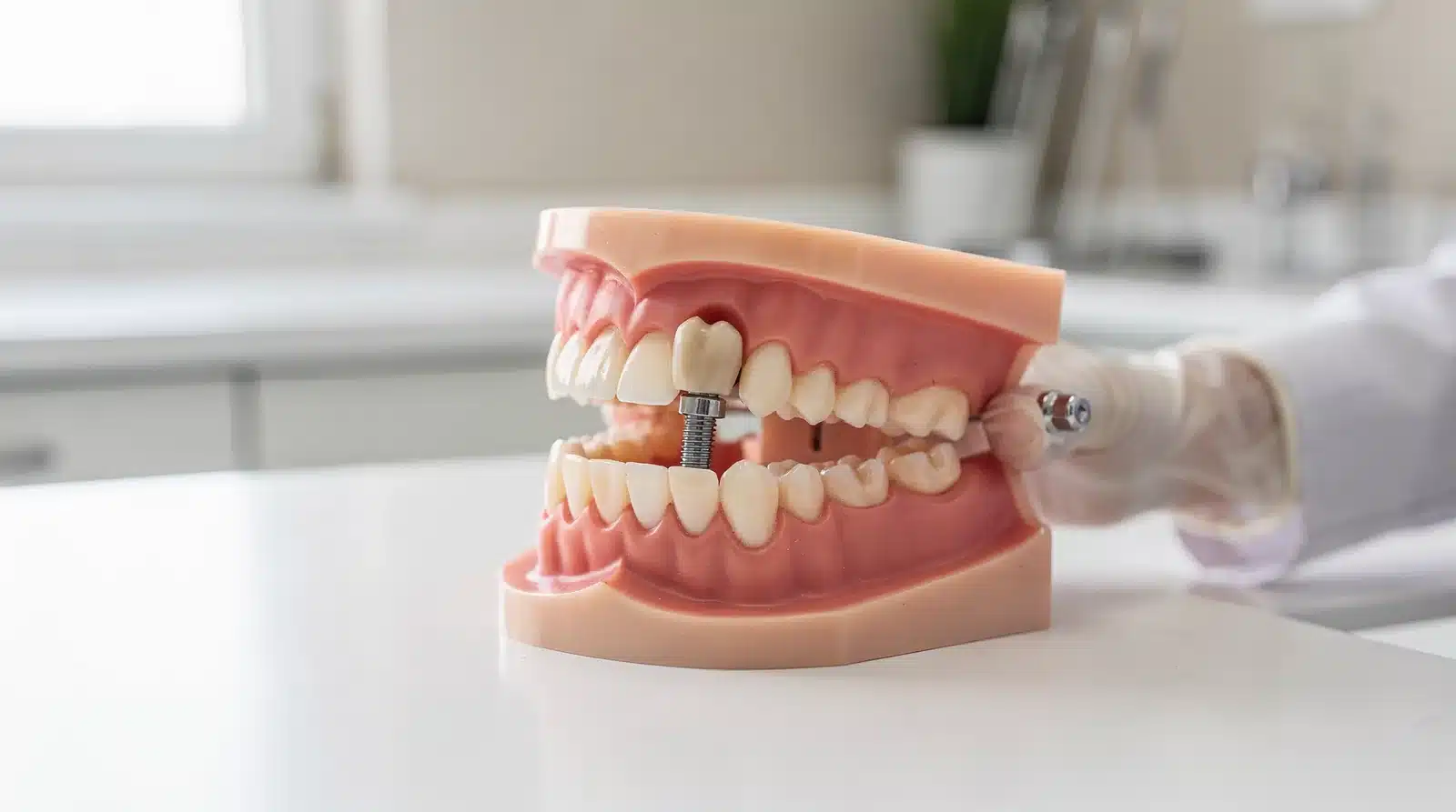 Dental implants are titanium posts placed in the jawbone to replace missing tooth roots