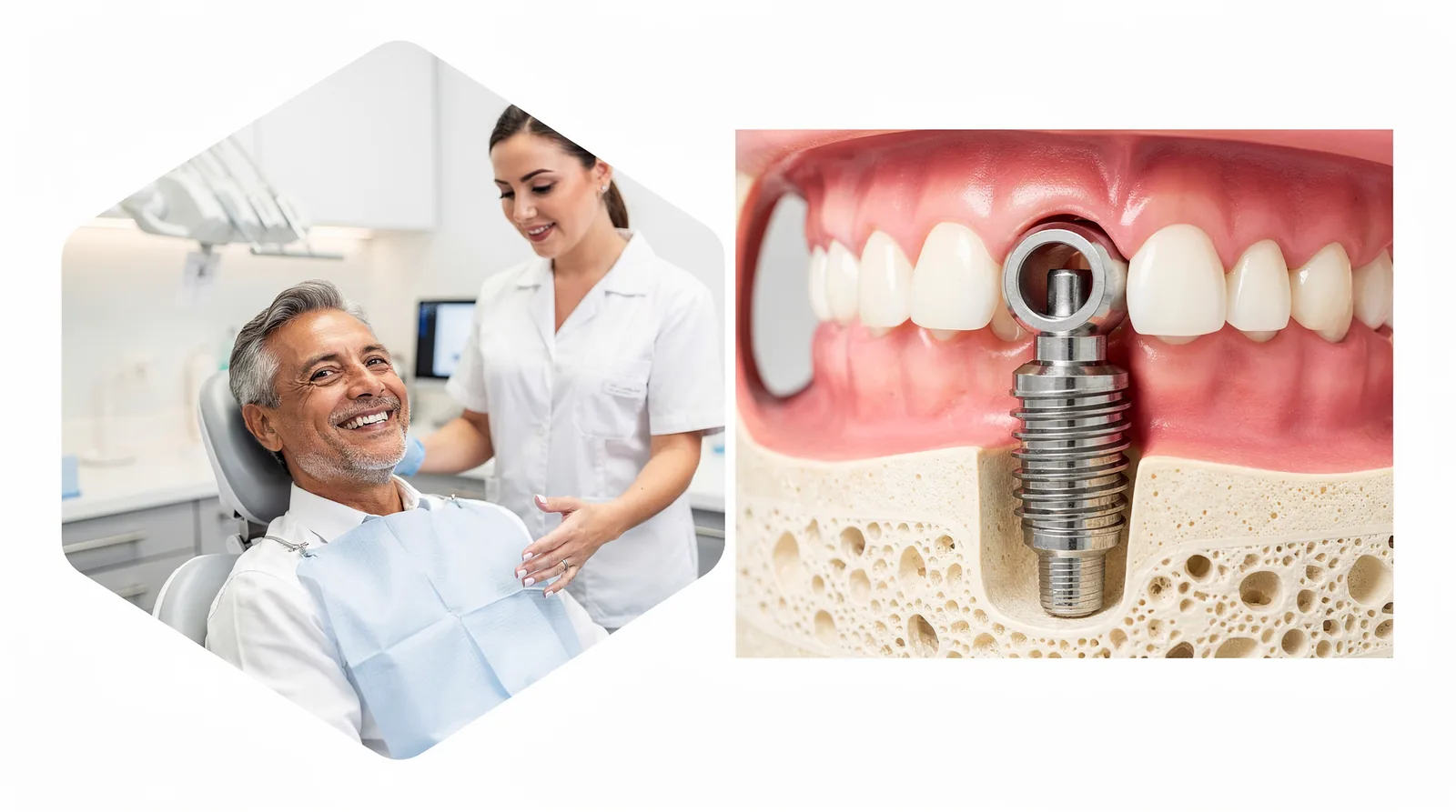 Dental implants are designed as a permanent, lifelong solution for missing teeth.; The implant post