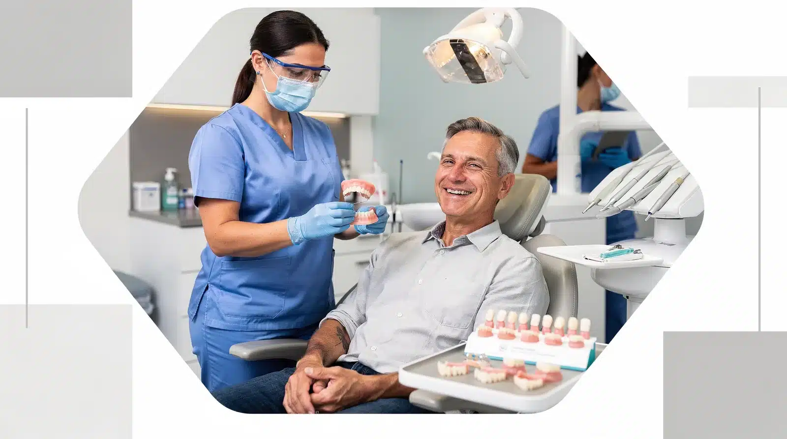 Custom dentures are individually made to provide a lifelike look and a flawless fit.; Affordable