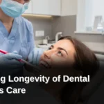 Using a soft-bristled toothbrush prevents damage to the implant surface and surrounding gums.; Cleaning between
