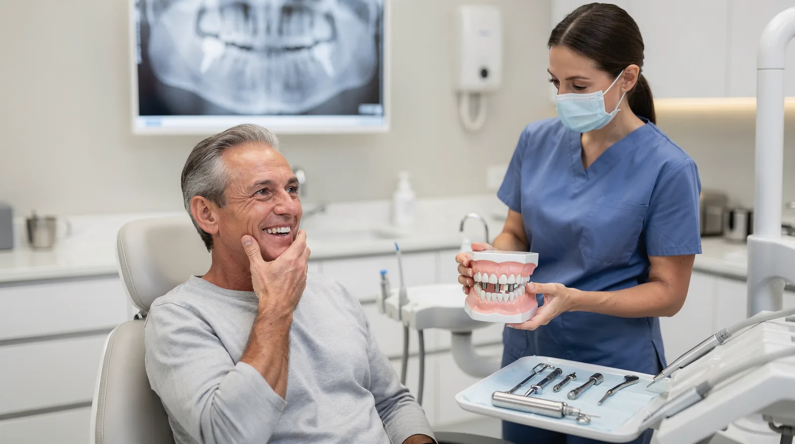 Implant-supported dentures deliver improved stability for chewing, eating, and speaking compared to conventional removable