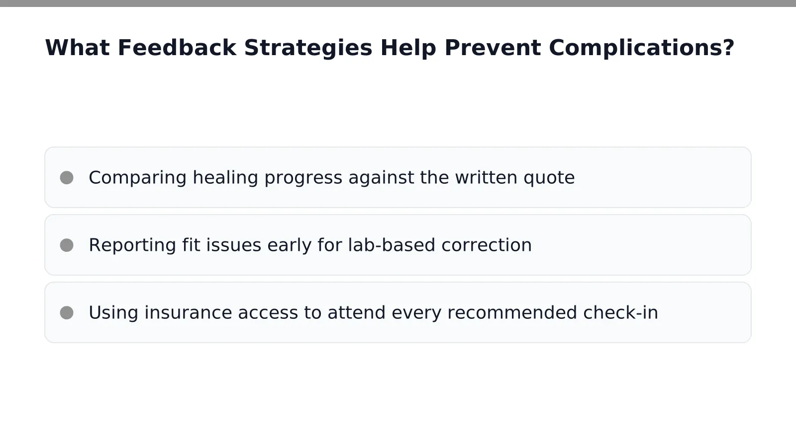 What Feedback Strategies Help Prevent Complications
