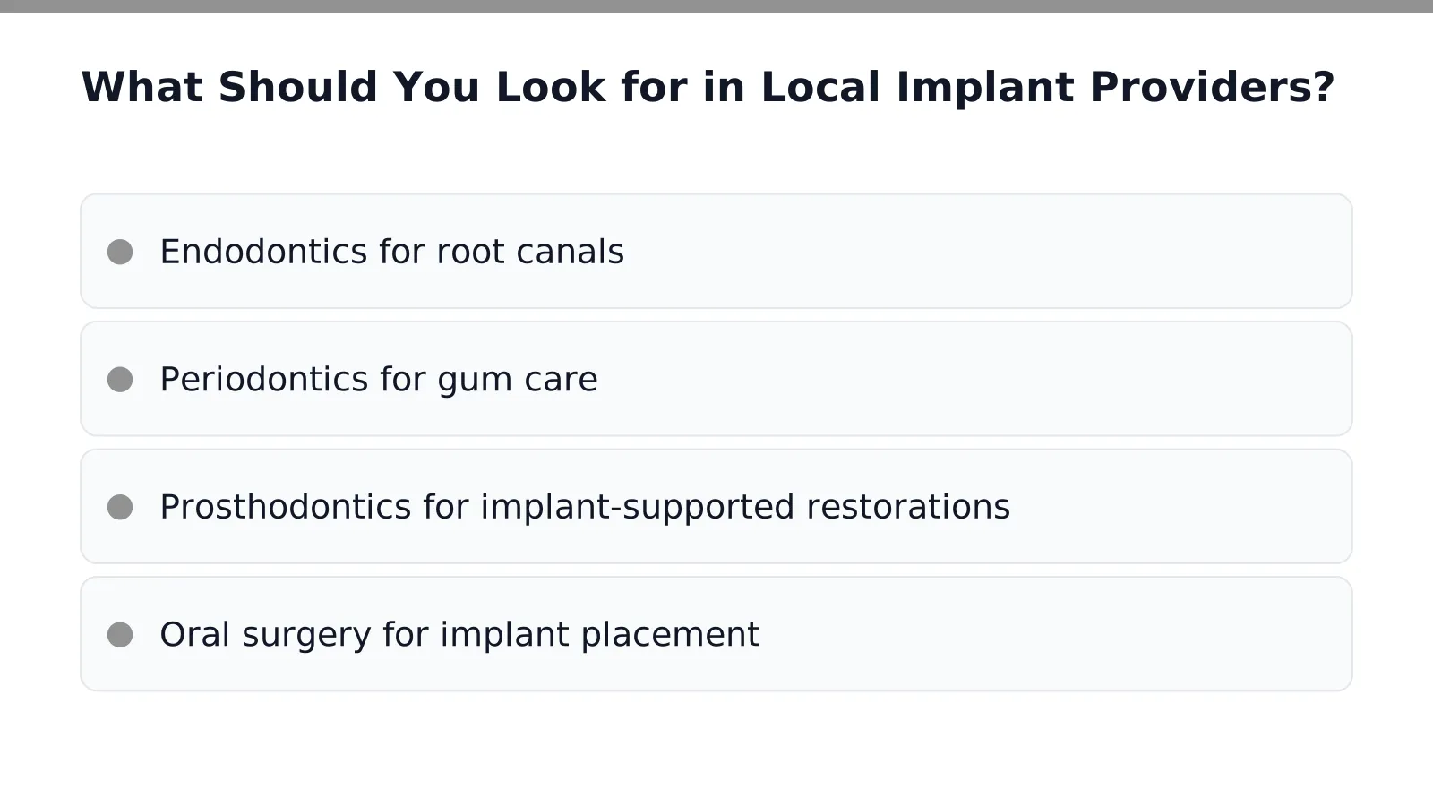 What Should You Look for in Local Implant Providers