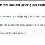 What is dental implant pricing per tooth